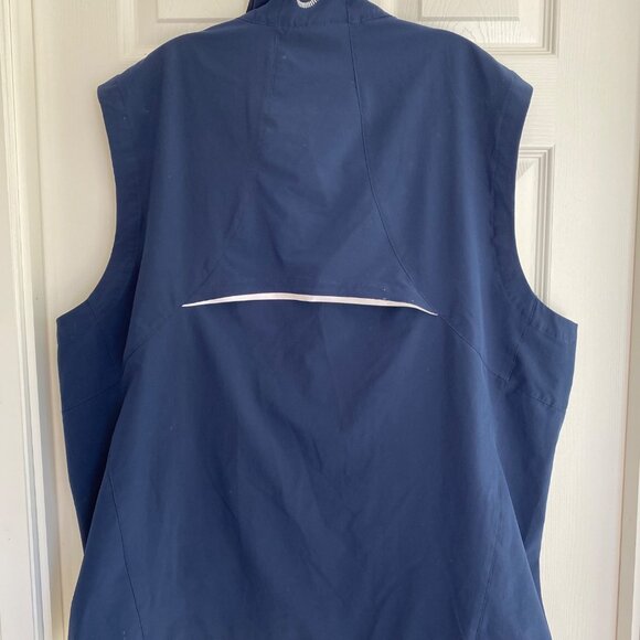 Zero Restriction Mens Navy Blue Sleeveless Vest XXL Activewear With Zipper Pocke - Picture 4 of 8